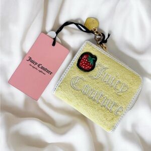 Juicy Couture Strawberry Yellow Sweet Juicy L Zip Card Case